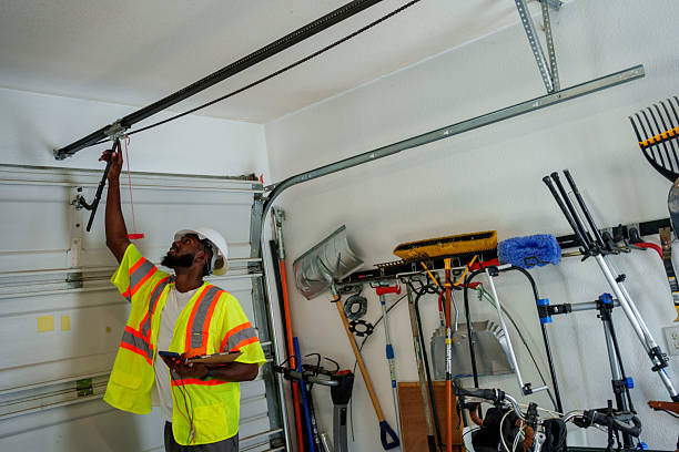 Professional Garage Door technician working in Central High, OK